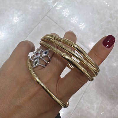 14K Gold Flexible Italian Bracelet - Thumbnail