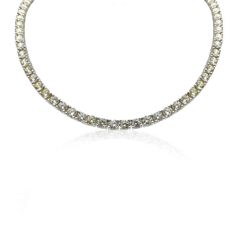 3 mm Champagne Tennis Necklace - 40 cm