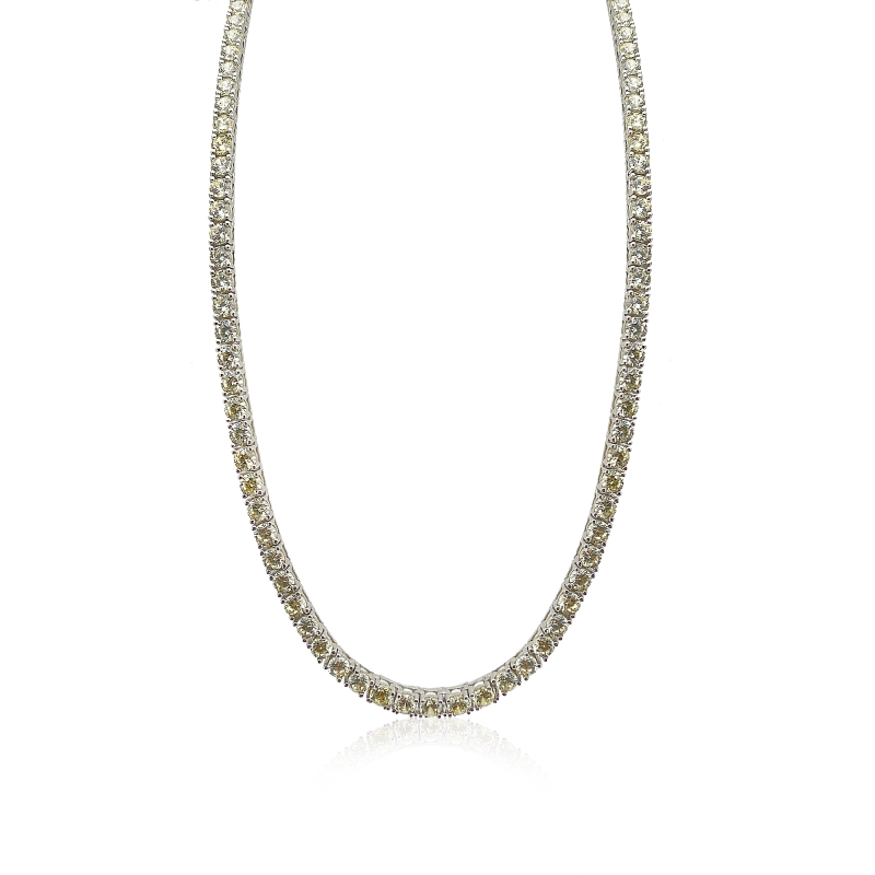 3 mm Champagne Tennis Necklace - 50 cm