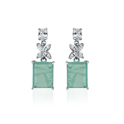 Aventurine Marquise Earrings - Thumbnail