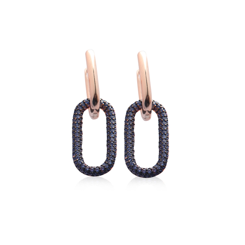 Big Size Dark Blue Trend Earring