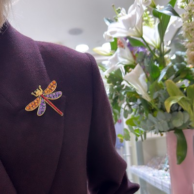 by Eda Çetin - Carnelian Dragonfly Collection Brooch (1)