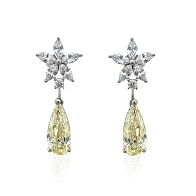  Champagne Drop Earrings - Thumbnail