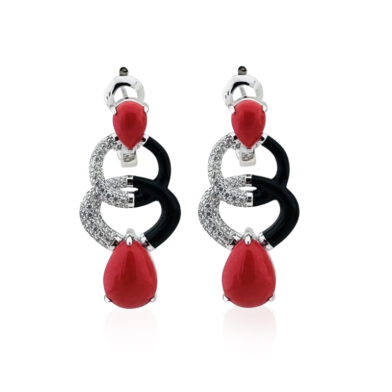 Coral Italian Earrings