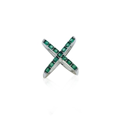 by Eda Çetin - Cross Baguette Design Ring