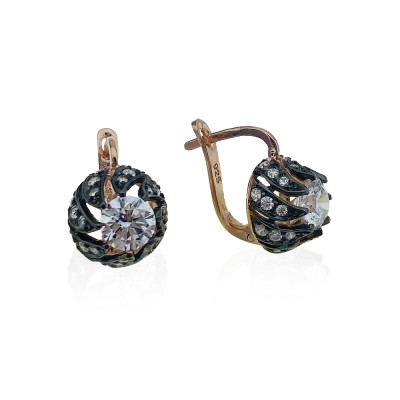 by Eda Çetin - Crow's Feet Diamond Mounting Earrings (1)