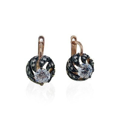 by Eda Çetin - Crow's Feet Diamond Mounting Earrings 