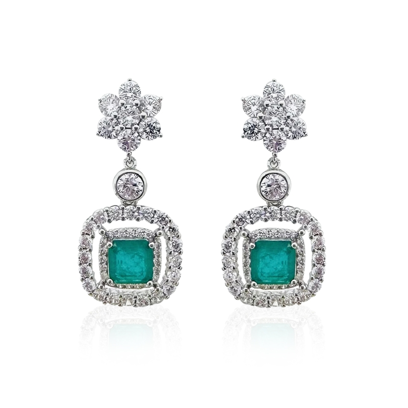 Daph Green Stone Earrings