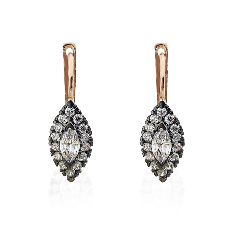 Diamond Mounted Stud Earrings