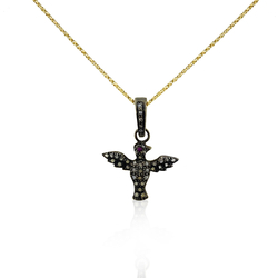 by Eda Çetin - Diamond Phoenix Necklace-14K Gold