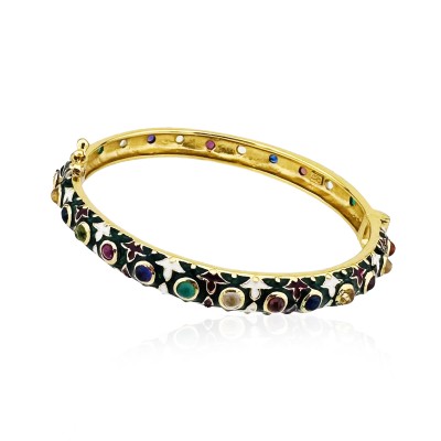 by Eda Çetin - Divan Collection Enamel Bracelet - Thick