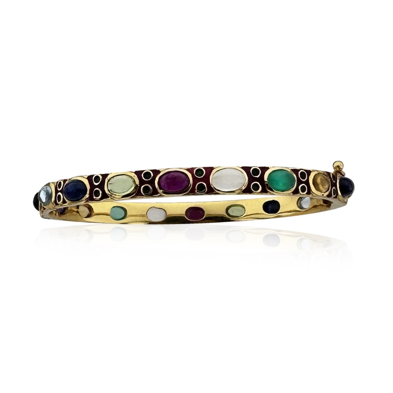 Divan Enameled Eye Bracelet