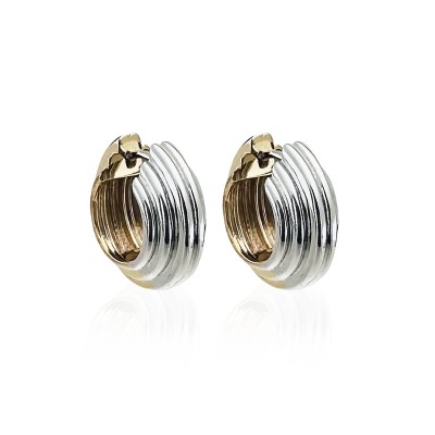 by Eda Çetin - Double Color Italian Hoop Earrings