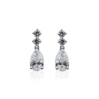 Drop Detail Solitaire Earring