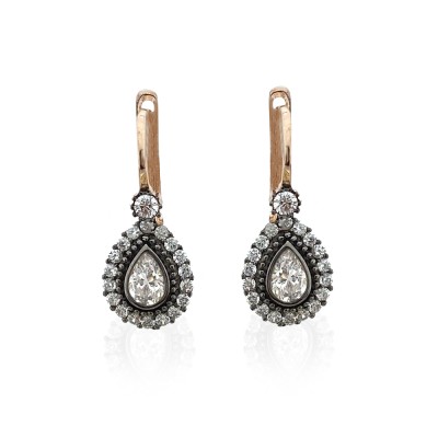 by Eda Çetin - Drop Diamond Mounting Earrings