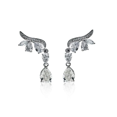 by Eda Çetin - Drop Stone Wings Earrings