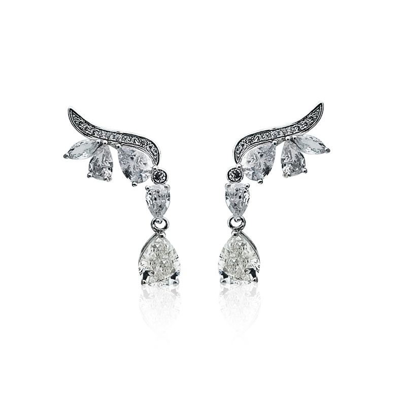 Drop Stone Wings Earrings