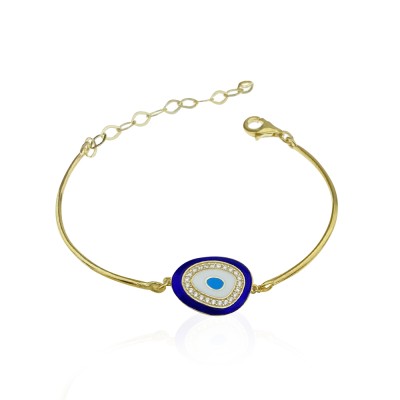 by Eda Çetin - Enamel Evil Eye Bead Bracelet