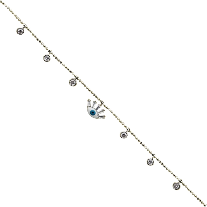 Enamel Eye Stone Anklet