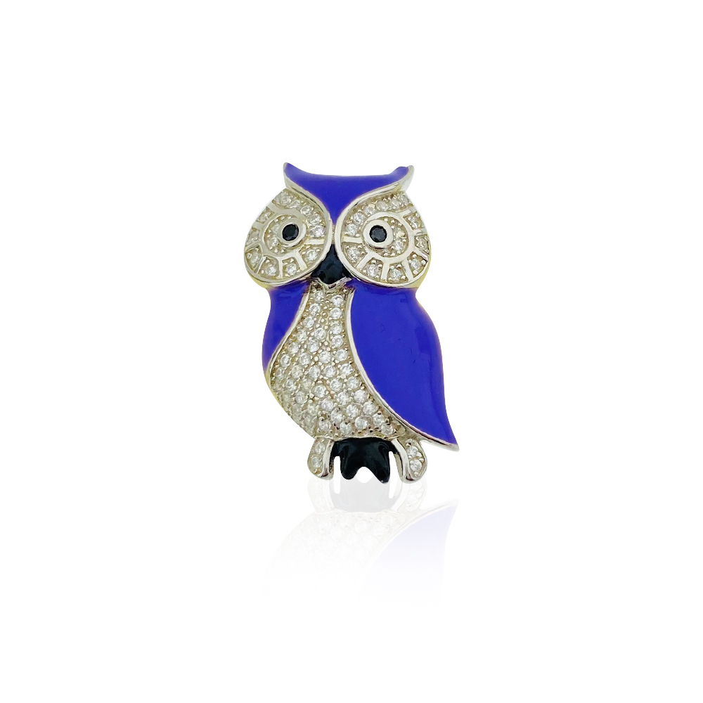 Enamel Owl Brooch Buy Now - byEdaÇetin