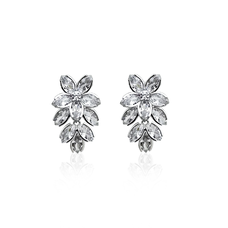 Flower Marquise Earrings