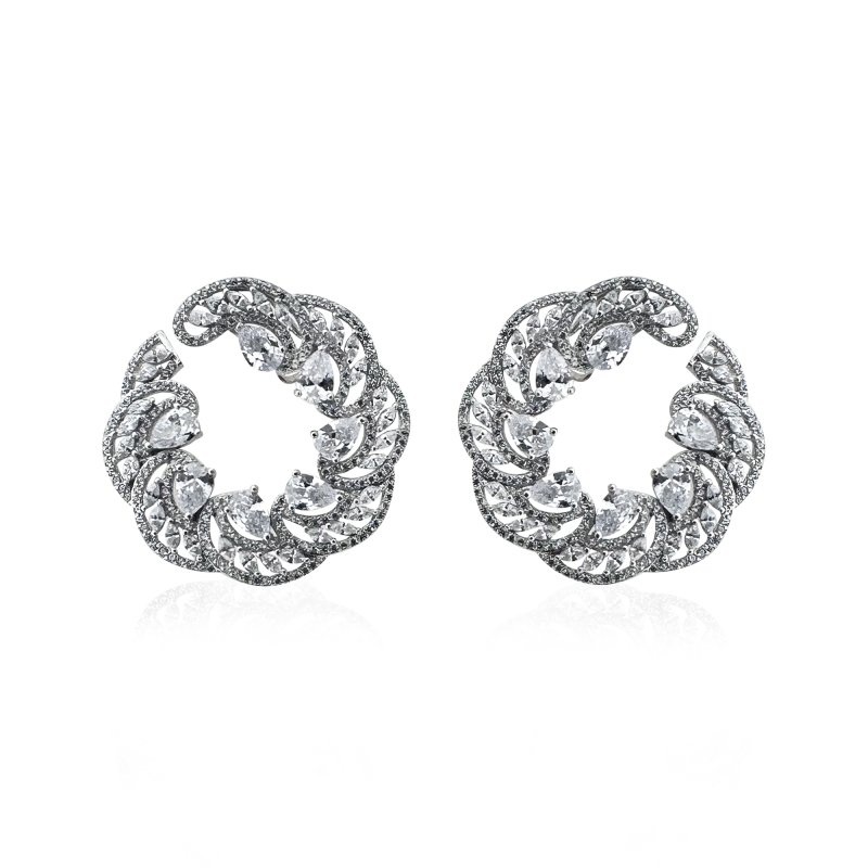 Giana Drop Circle Earrings