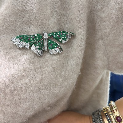 Green Butterfly Brooch - Thumbnail