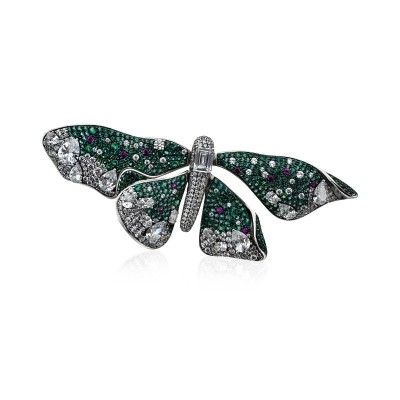 by Eda Çetin - Green Butterfly Brooch