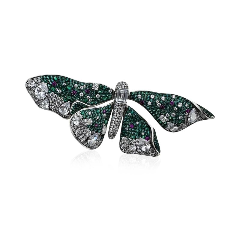 Green Butterfly Brooch