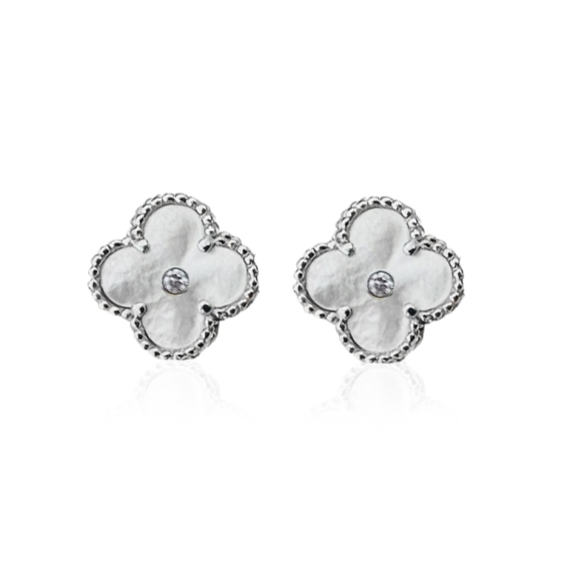 Italian Pearl Clover Earrings