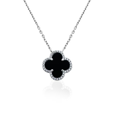 by Eda Çetin - Italian Pearl Clover Necklace