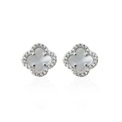 Italian Small Clover Earrings - Thumbnail