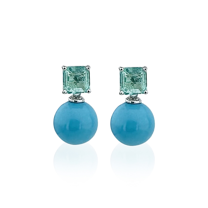 Ivy Colored Ball Earrings