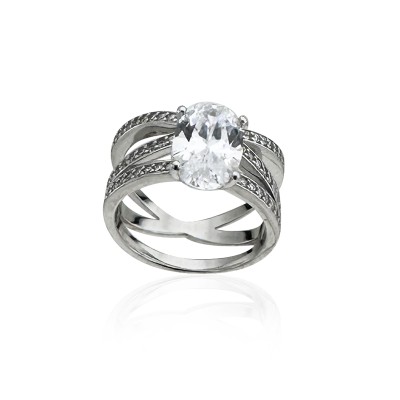 Ivy Row Oval Stone Ring - Thumbnail