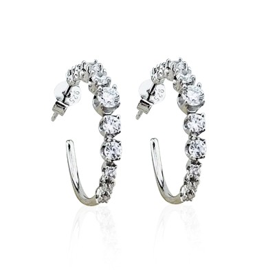 by Eda Çetin - Ivy Stone Hoop Earrings