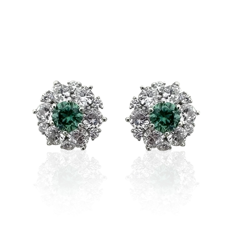 Leeds Green Detail Earrings