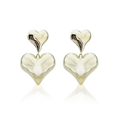 Love Double Heart Earring - Thumbnail