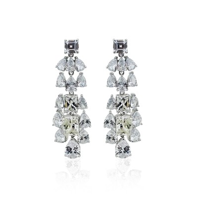 by Eda Çetin - Mias Moissanite Stone Pendant Earrings