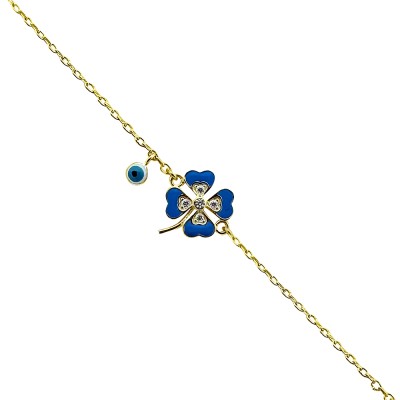 by Eda Çetin - Mini Enamel Clover Bracelet