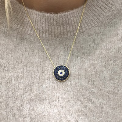 Minos Evil Eye Bead Necklace - Thumbnail