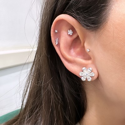 Moissanite Clover Earring