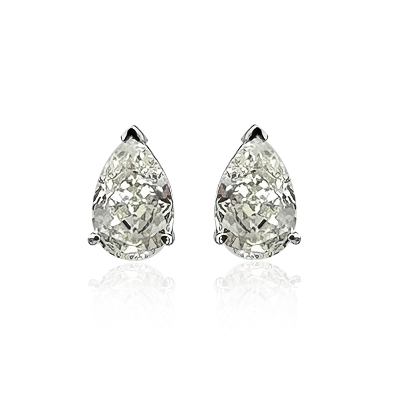 Moissanite Stone Drop Earrings - Large Size