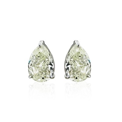 Moissanite Stone Drop Earrings - Medium Size - Thumbnail