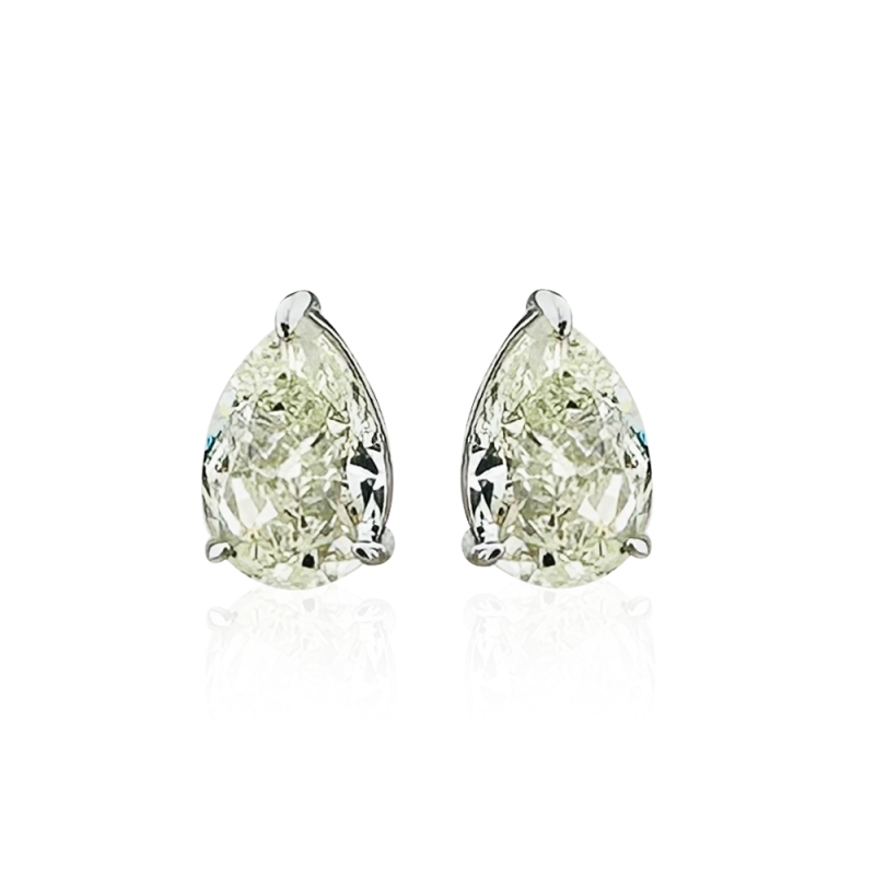 Moissanite Stone Drop Earrings - Medium Size