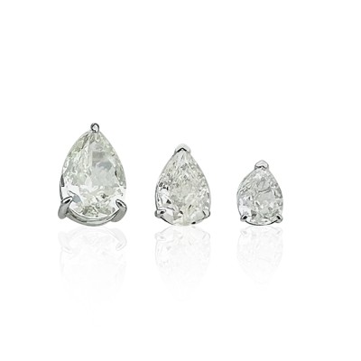 Moissanite Stone Drop Earrings - Medium Size - Thumbnail