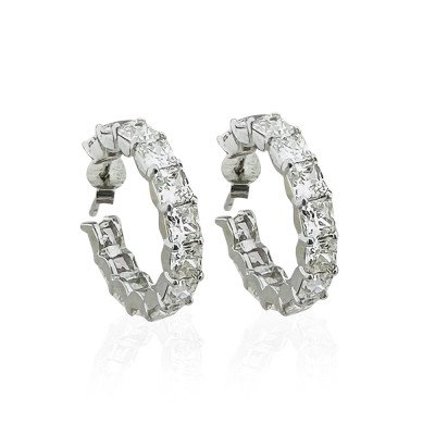 by Eda Çetin - Moissanite Stone Hoop Earrings