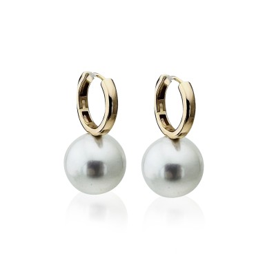 by Eda Çetin - Monaco Hoop Pearl Earrings