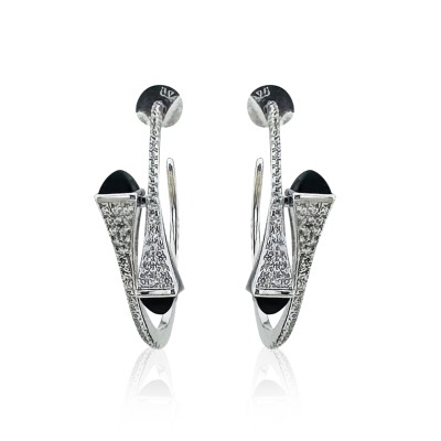 by Eda Çetin - Monaco Stone Hoop Earrings