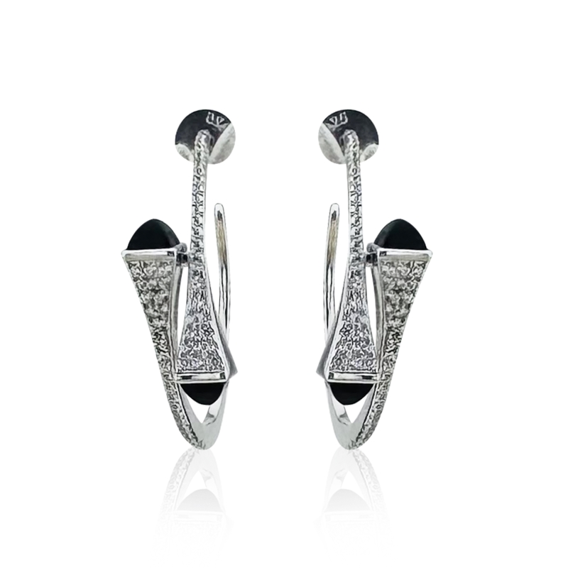 Monaco Stone Hoop Earrings