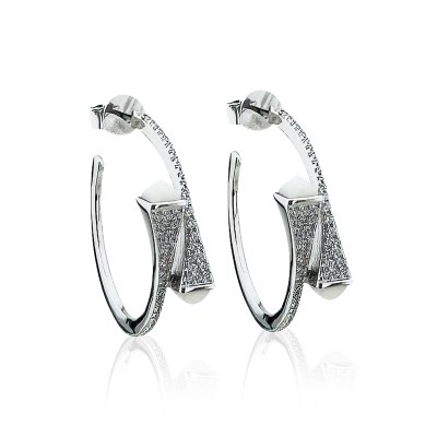 by Eda Çetin - Monaco Stone Hoop Earrings (1)